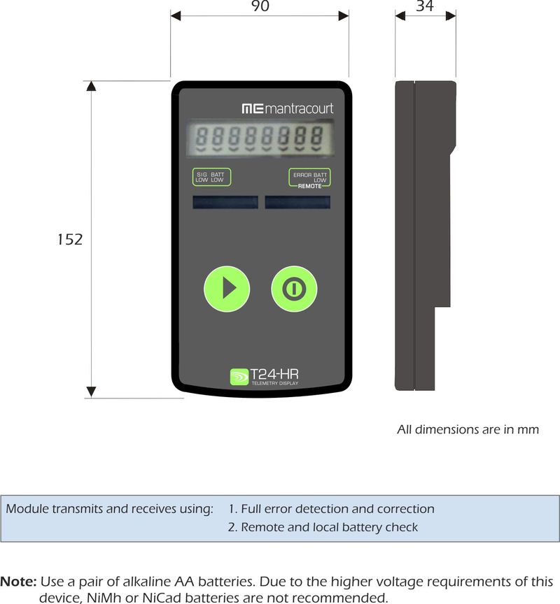 t24-hr dimensiones